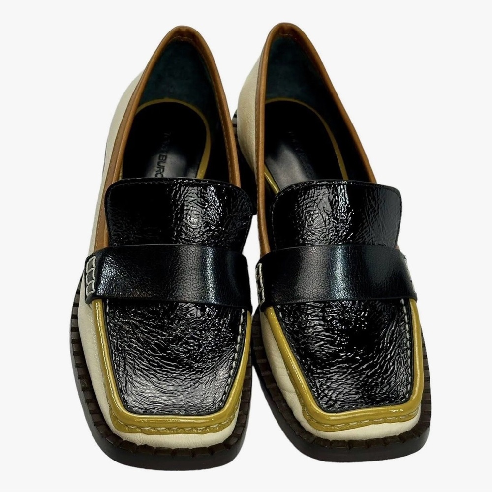 Tory Burch 70s Square Loafer 25mm Size 7
Perfect Blk/Cream/Tan Cuoio w/dust bag - Picture 3 of 17